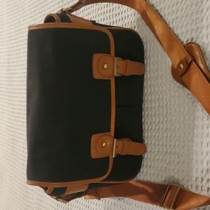 Stylish Black and Tan Messenger Bag